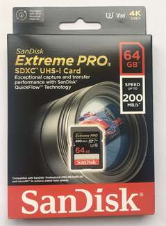 SanDisk Extreme PRO 64 ГБ (200 Mb/s)