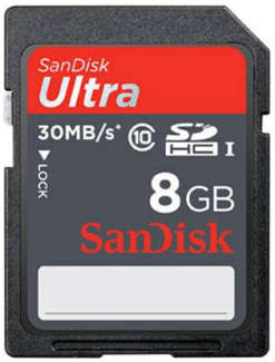 SanDisk Ultra SDHC Class 10 UHS-I 30MB/S 8GB