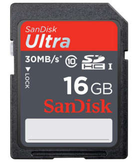 SanDisk Ultra SDHC Class 10 UHS-I 30MB/S 16GB