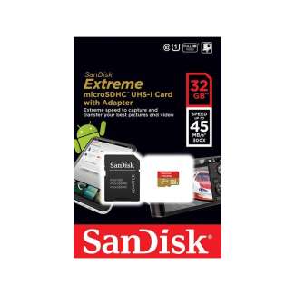 SanDisk Extreme micro SDXC UHS-I Card with Adapter 64Gb (90Mb/s)