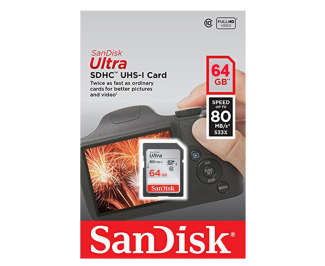 SanDisk Ultra SDXC64GB (80 Mb/s)
